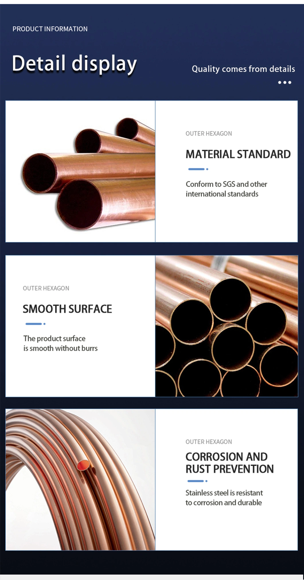 Hot Sales Factory Flexible Copper Pipe Copper Pipes Copper Coiled Pipe