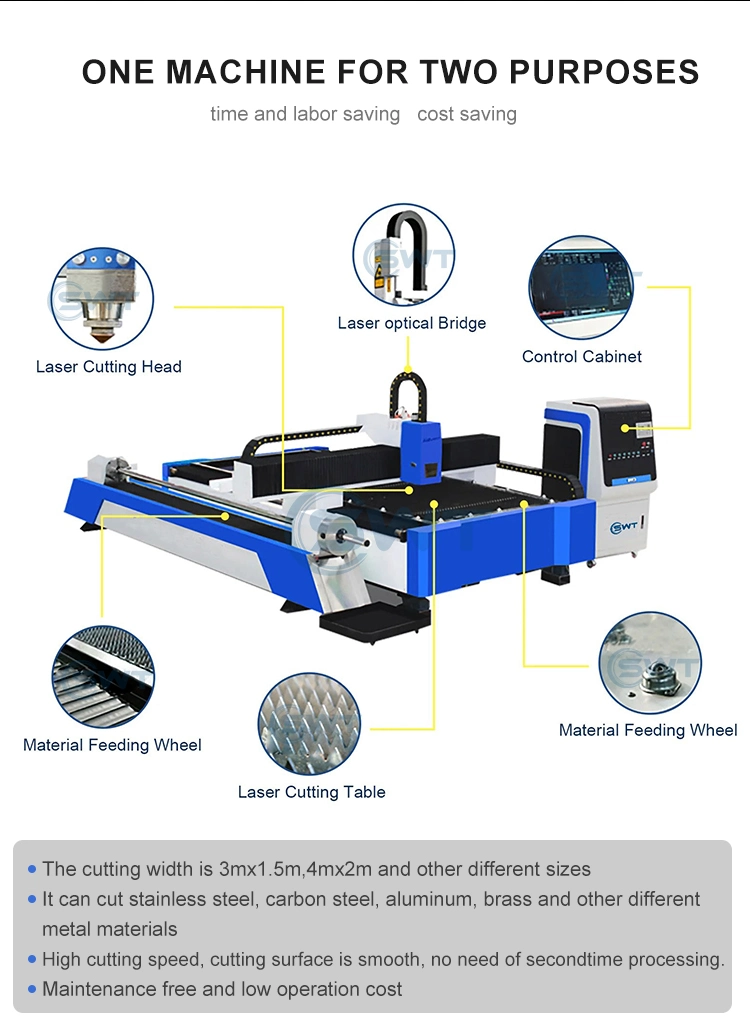 Aluminum Copper CNC Sheet Metal Tube Pipe Automatic Fiber Laser Cutting Machine