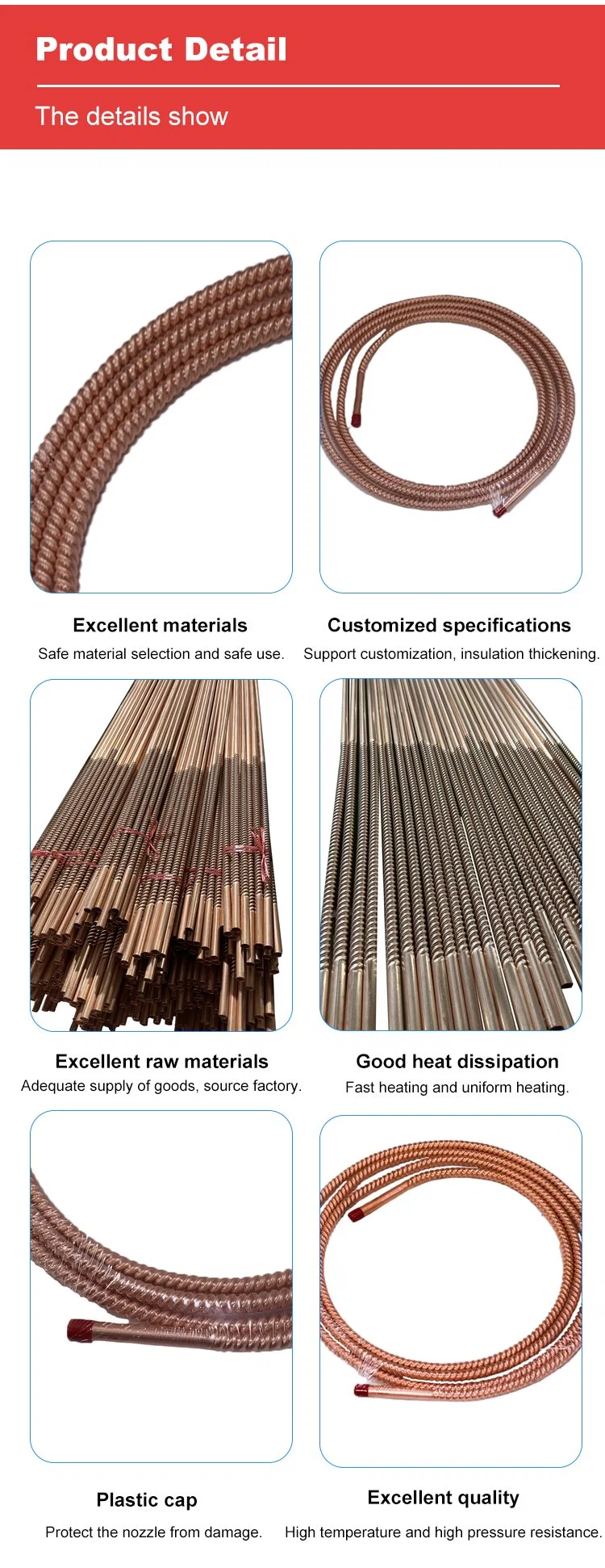 Good Quality Air Conditioner Copper Corrugated Connector AC Copper Pipe