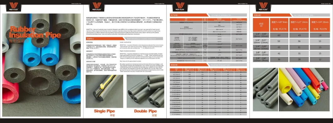 Insulation Foam Rubber Tube for Copper Pipe