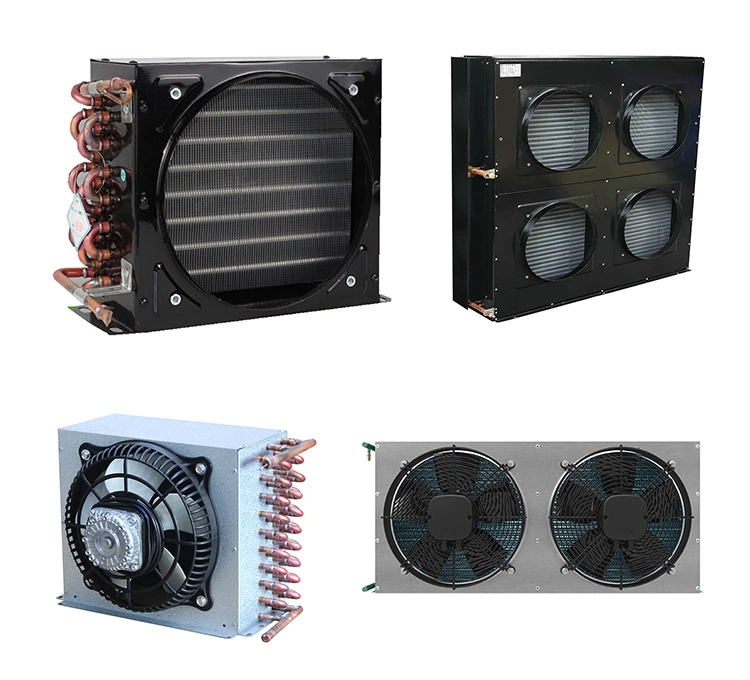 Finned Dehumidifier Condenser Copper Tube Aluminium Refrigeration Parts 3/8&quot; Bare or Inner Grooved Copper Tube 6 Bar