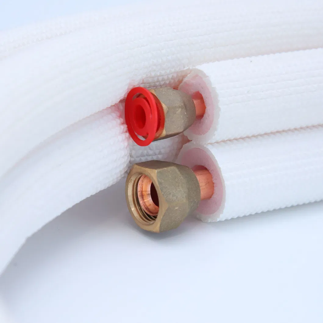 Refrigeration Insulation Copper Pipe White Insulated Coated/Connecting Pipe