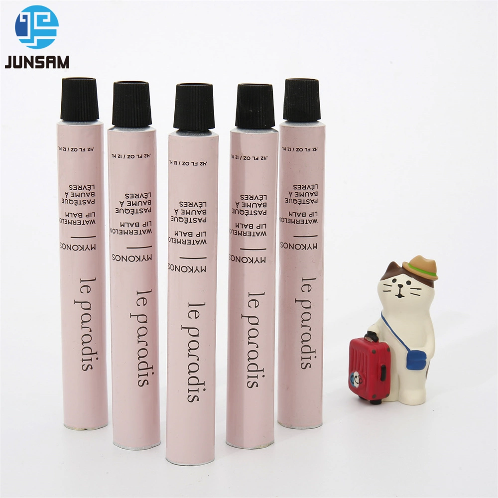 Lip Balm Aluminium Tube Packaging Cylindrical Cap with Puncture