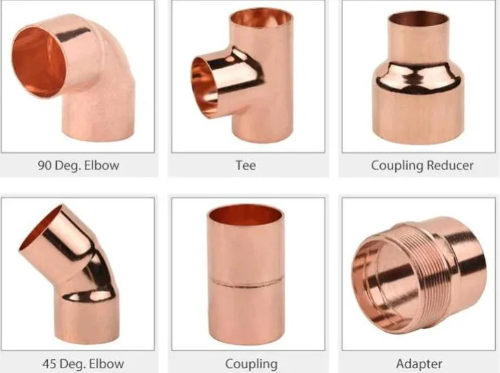 Durable Versatile Various Sizes Flexible Seamless Round Shape Heat Insulated Copper Tube Pipe