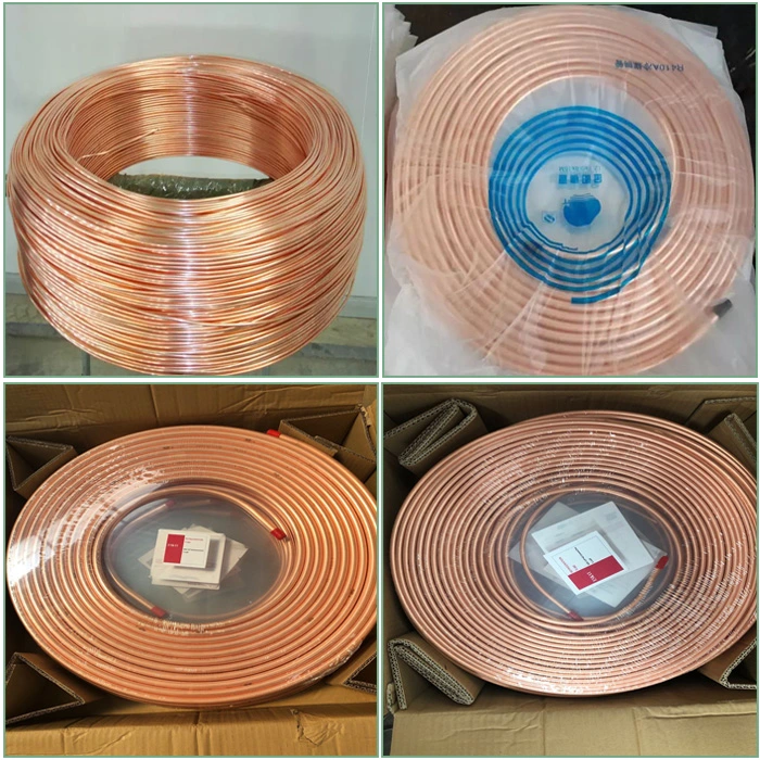 C11000 AC Flexible Seamless Pancake Copper Pipe Coils Soft Copper Heat Pipe in Coils