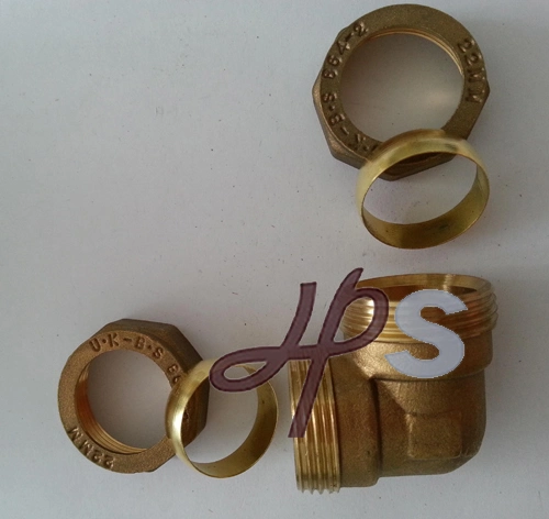 Brass Compression Fitting for Copper Pipe