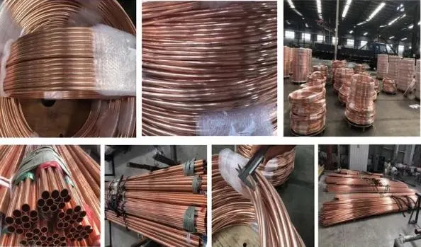 Straight ASTM C10100 C10200 Red Copper Tube / Copper Pipe