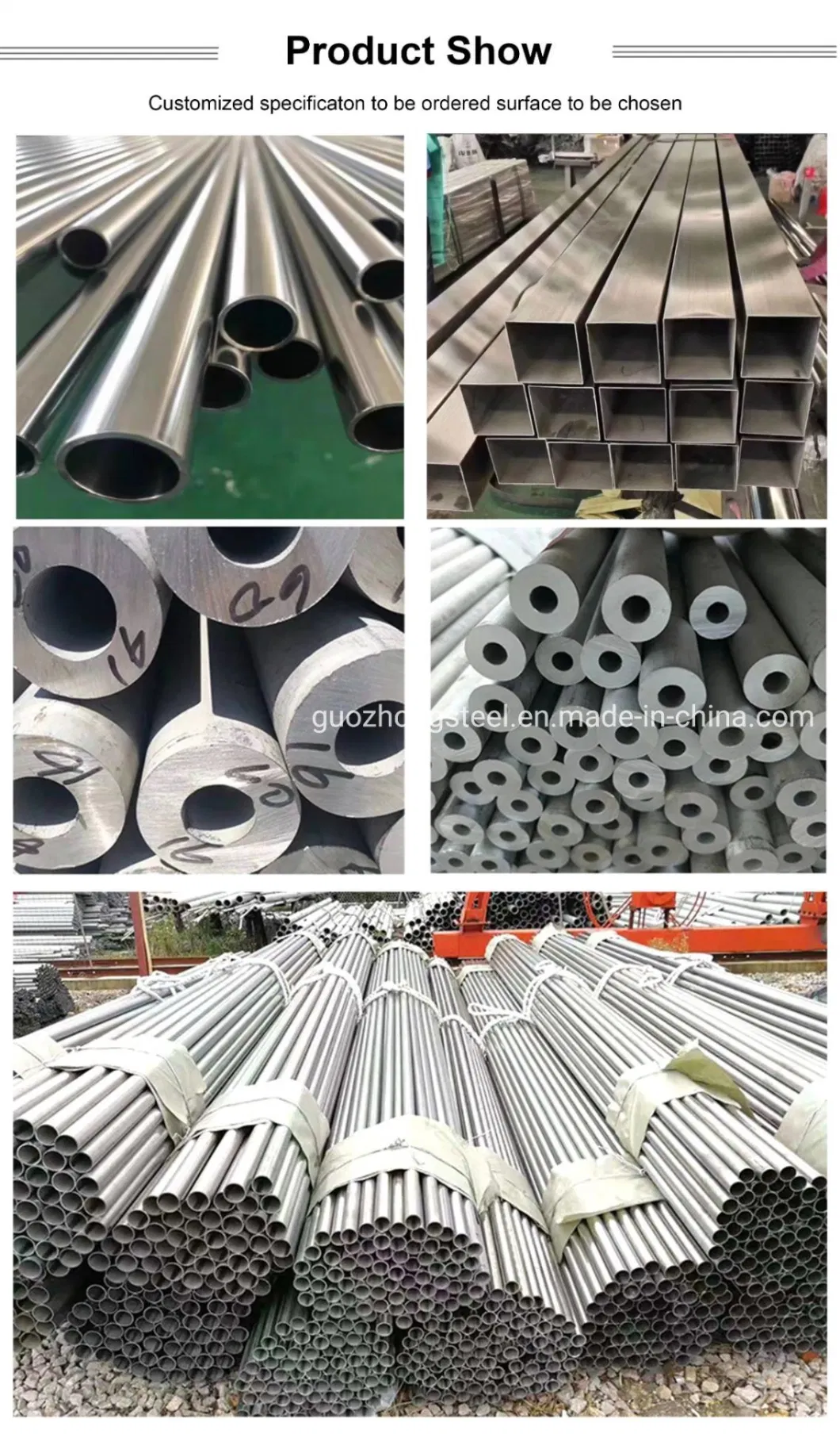 Round/Square Oval Pipe Stainless Steel/Carbon/Aluminum/Galvanized Tube