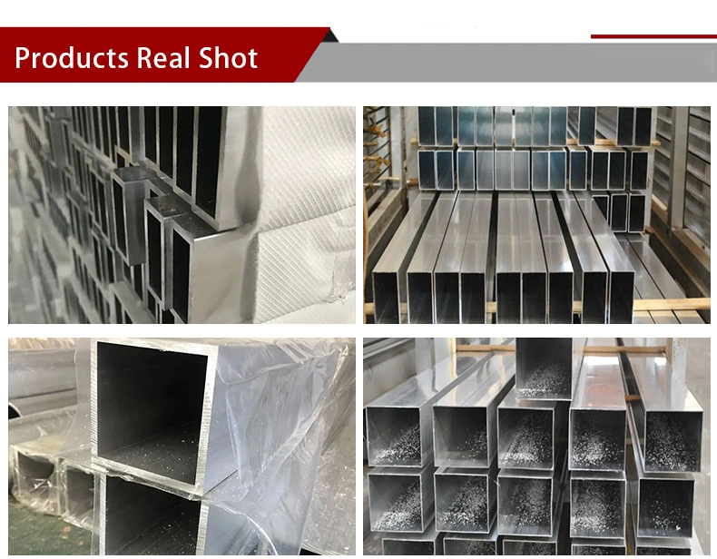 6000 Series Aluminium Extrusion 6061 6063 Alloy Square Rectangular Pipe Anodized Aluminum Square Tube