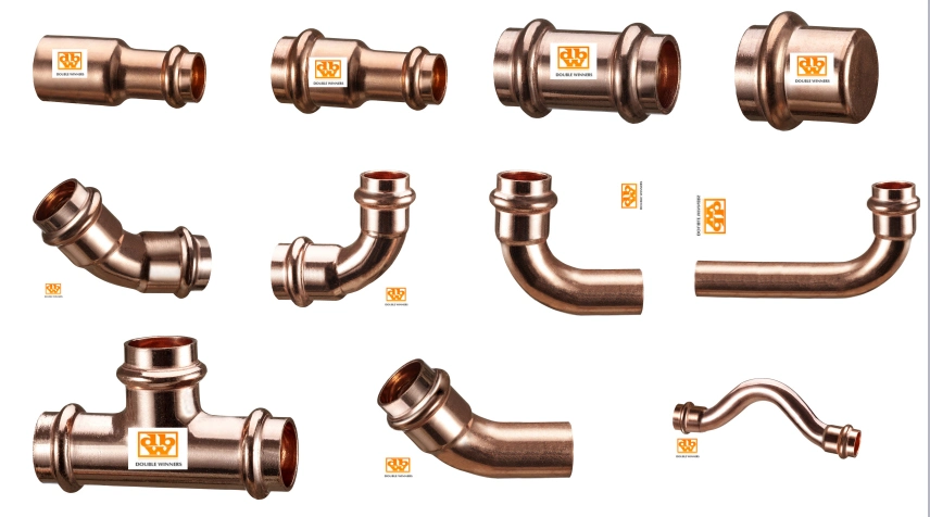 Copper Press Fitting Pipe 22 mm X 90 Contour V