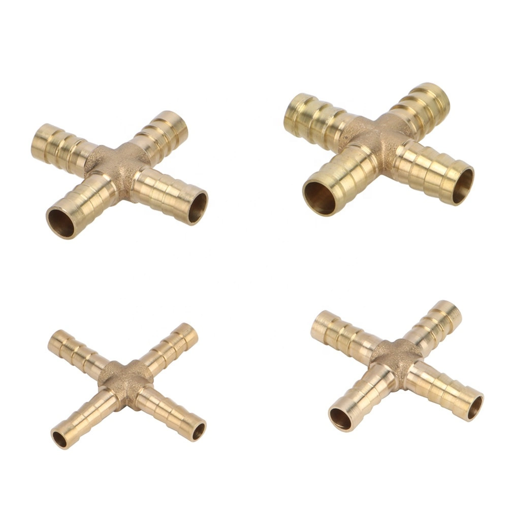 X Type Tube Barb 4mm 6mm 8mm 10mm 12mm Copper Barbed Connector Copper Barbed Coupler