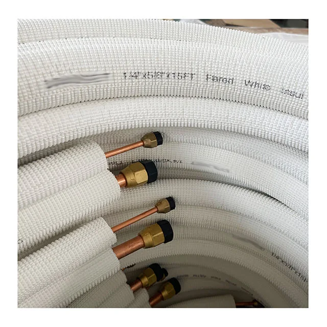 Cu-DLP Copper Pipe Split Conditioning Parts Pair Coil Line Set AC Installation Kit Insulated Copper Tube