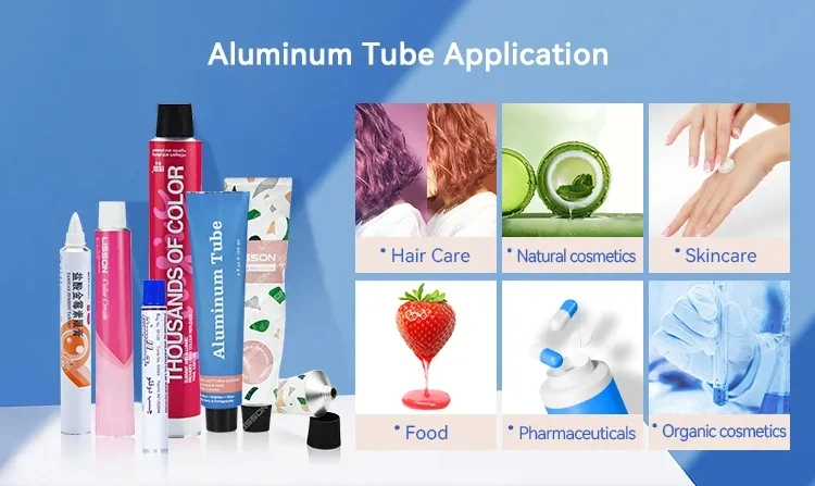 Lightweight Closed Mouth Aluminum Collapsible Tube for Hair Dyes and Treatment