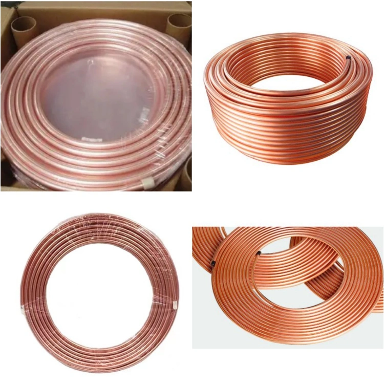 ASTM B280 Pure Copper 99.95% Air Conditioners Flexible Copper Pipe Copper Pancake Coil Tube