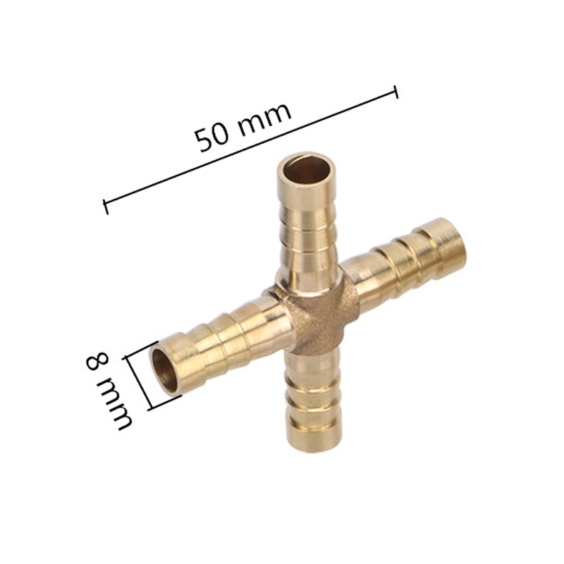 X Type Tube Barb 4mm 6mm 8mm 10mm 12mm Copper Barbed Connector Copper Barbed Coupler