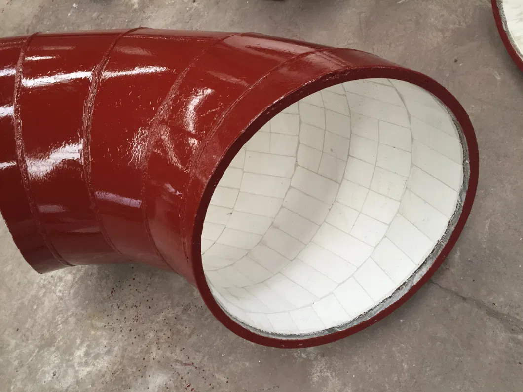 Zibo Win-Ceramic Ceramics Manufacturer 95% High Aluminum Lined Ceramic Pipe Elbow Lining Ceramic Pipe