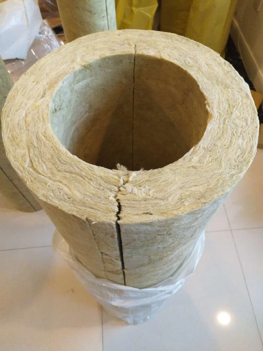 Aluminum Foil Mineral Rock Wool Pipe for Exhaust Pipe Insulation