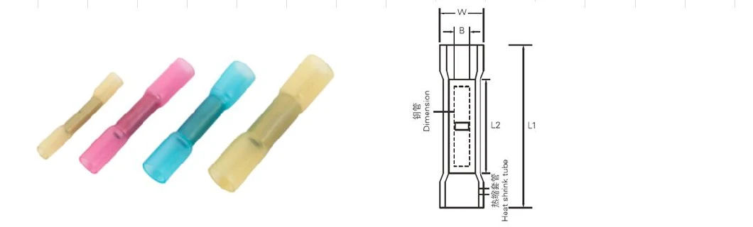 Wholesale High Quality Copper Tube Heat Shrink Butt Connector