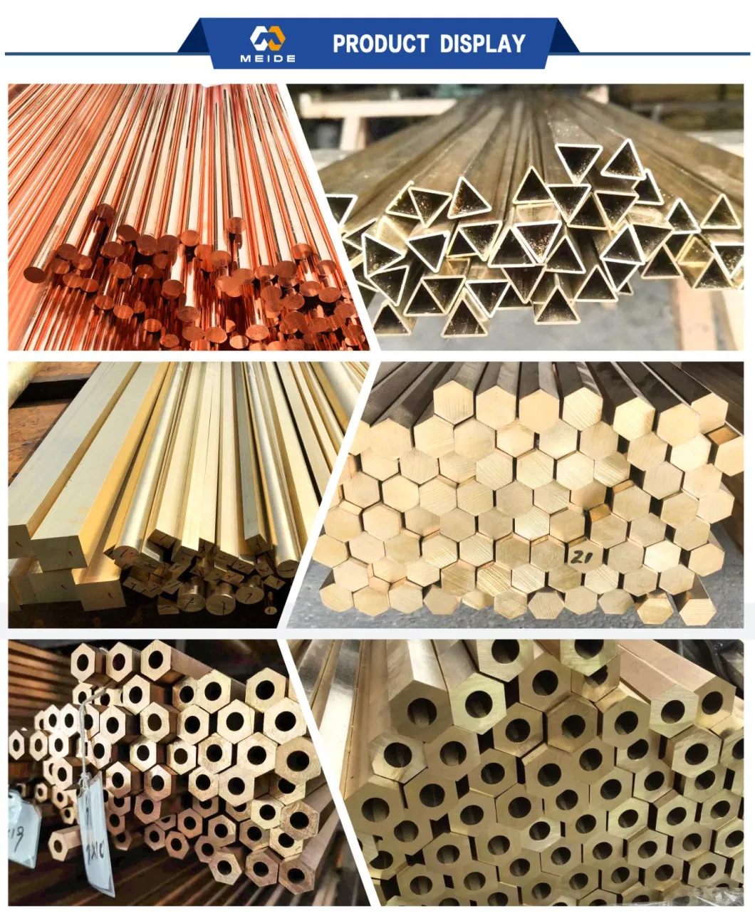 OEM ODM Customized Cold Drawn Seamless Copper Pipe C27200 C28000 C28500 C26200 C34000 C34200 C35000 C36000 C37700 Hexagonal Copper Pipe