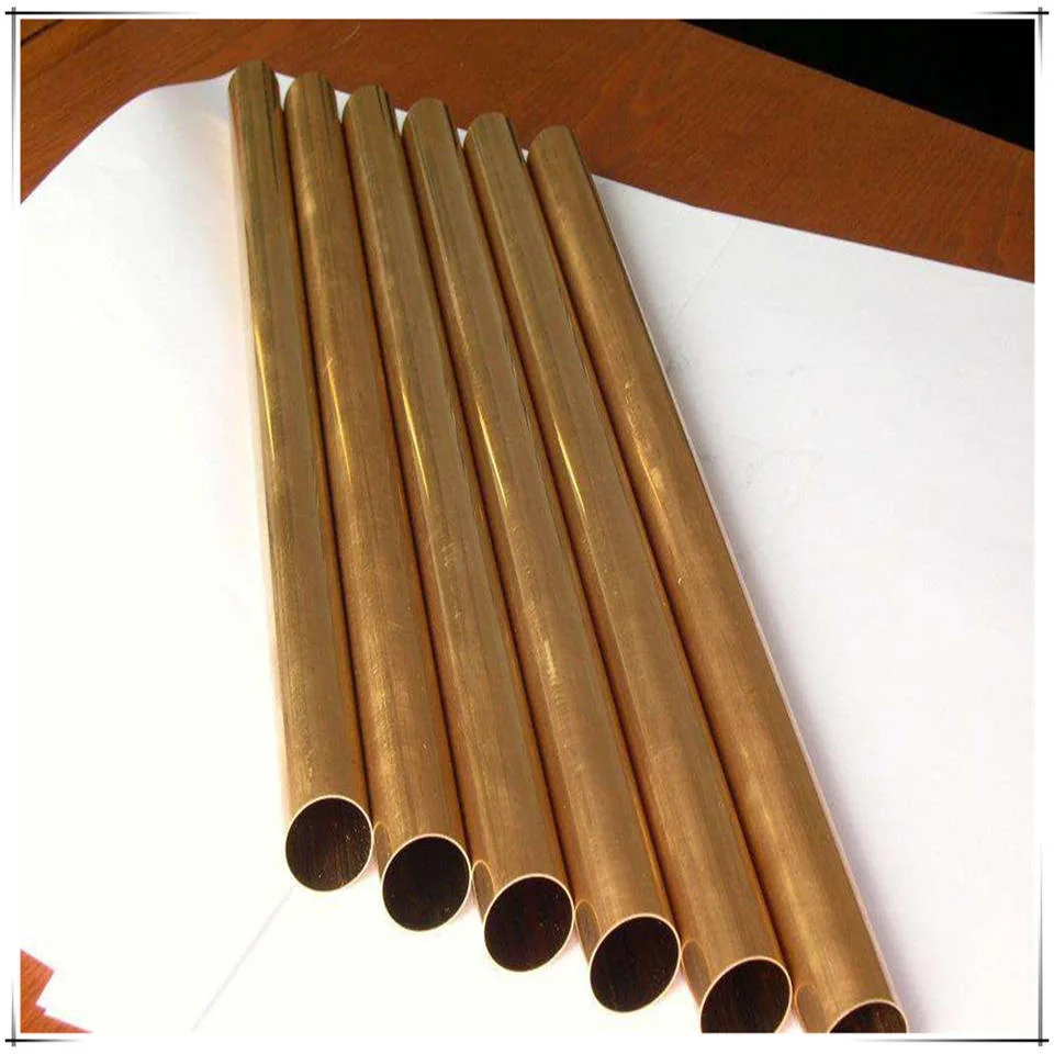 Straight Lengths Hard Temper Manufacturers C65500, C68700 Precise/ Seamless Copper Pipes Hollow Small-Diameter Brass Tube