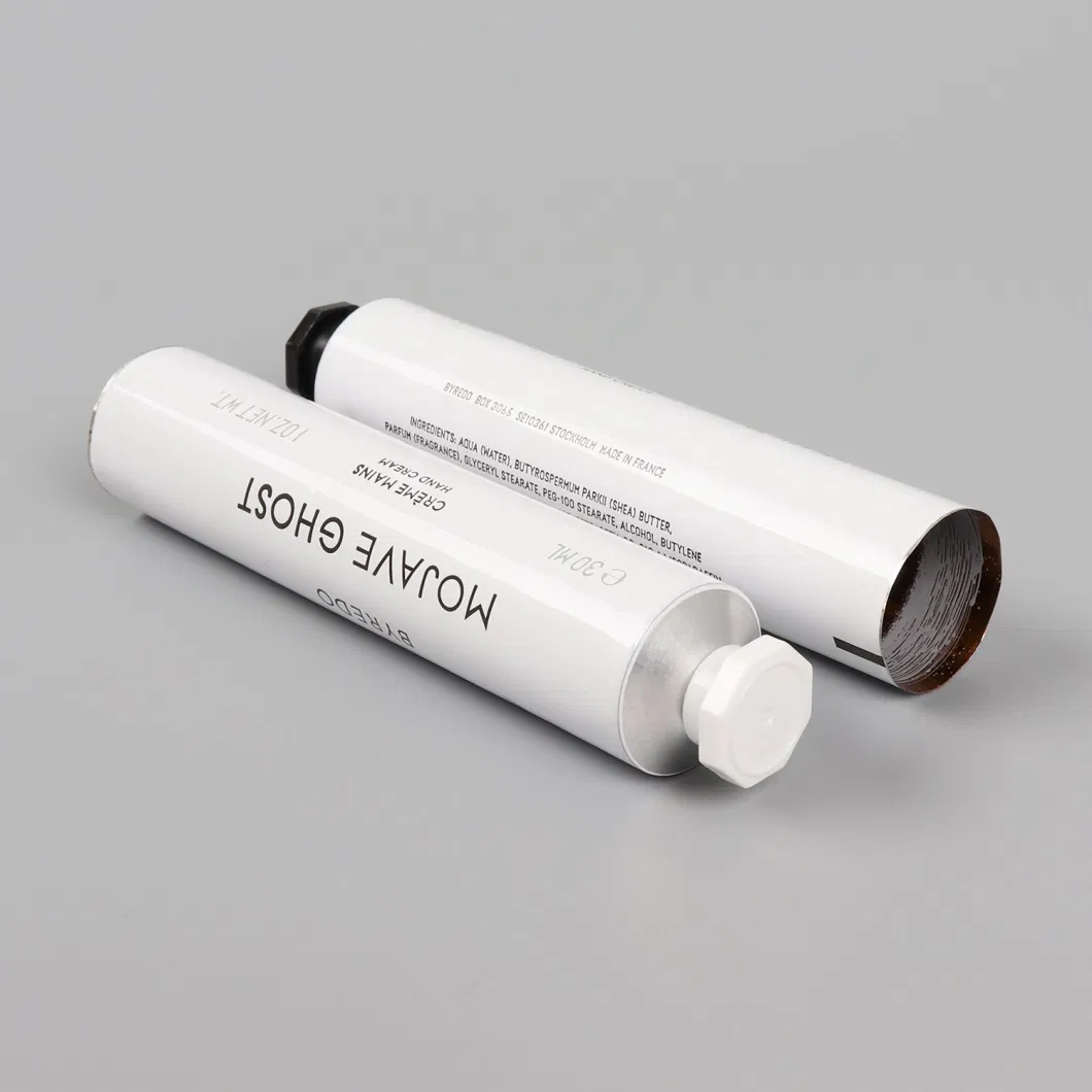 50-100ml Facial Cosmetic Cream Aluminum Foldable Tube with Octagonal Cap