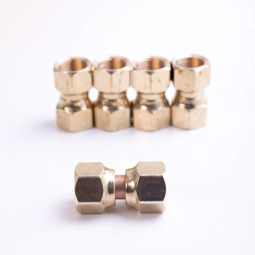 Brass Ferrule Quick-Screw Straight Through Copper Tube