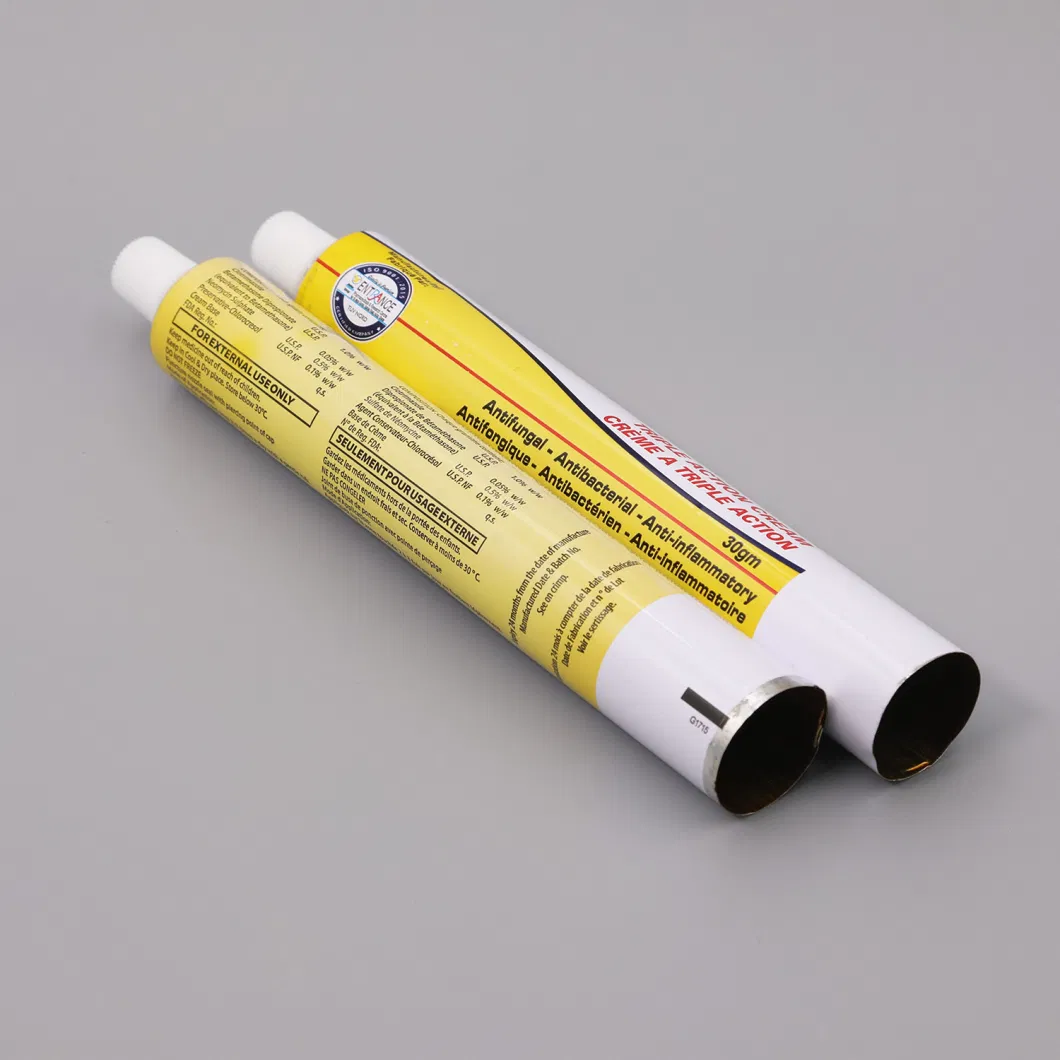 Customized Collapsible Aluminium Medical Ointment/Cosmetics Packaging Tube