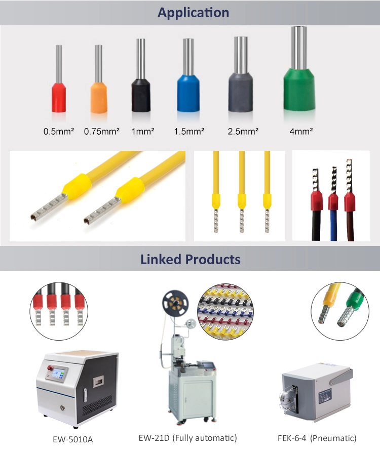 Nylon Insulating Terminals AWG 18 Insulated Single Cord End Terminals Copper Tube Ve1008