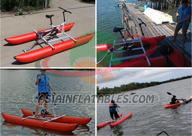 Good Quality Water Park Single Player Inflatable Water Floating Bicycle Sea Water Bike