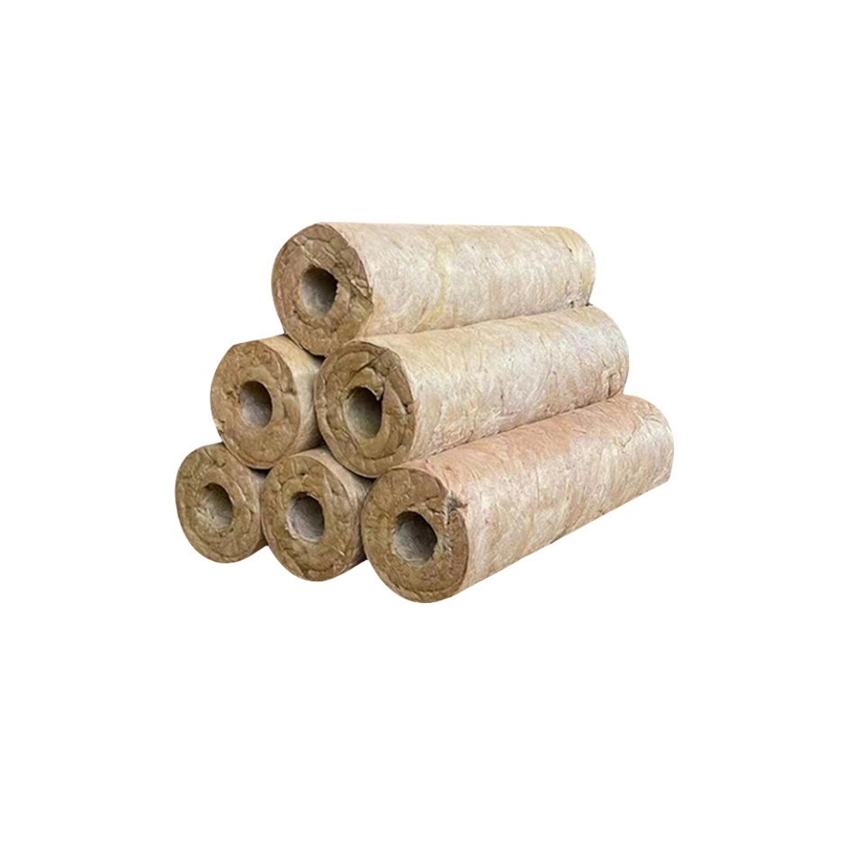 Construction Rockwool Material Heat Thermal Insulation Soundproof Basalt Tube/Pipe with Aluminum Foil