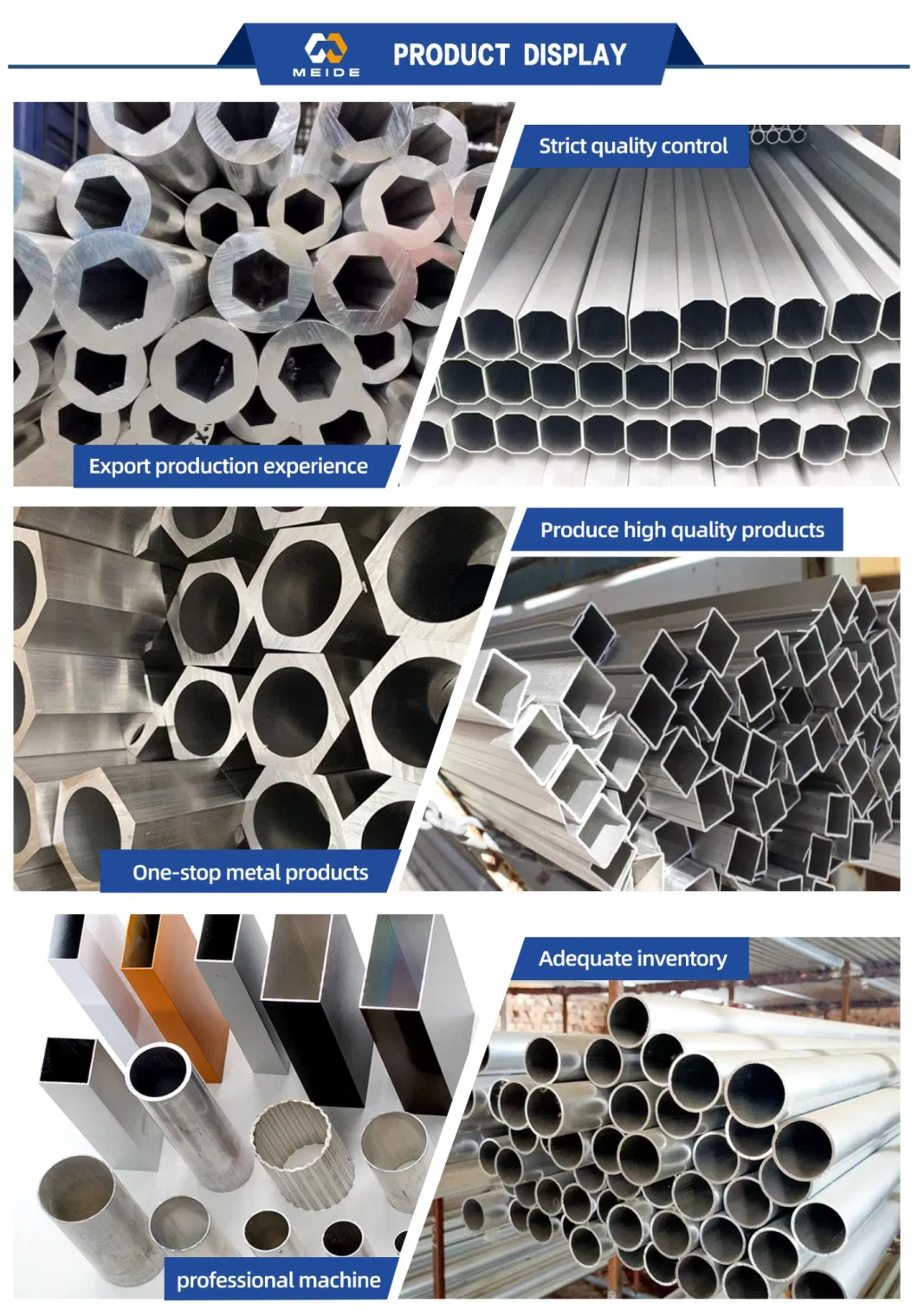 Extrusion Polished Anodized Hollow Aluminum Pipe 8014 8017 8021 8021b 8025 8030 8130 8050 8150 8076 Hexagonal Aluminum Alloy Tube Shaped Aluminum Tube