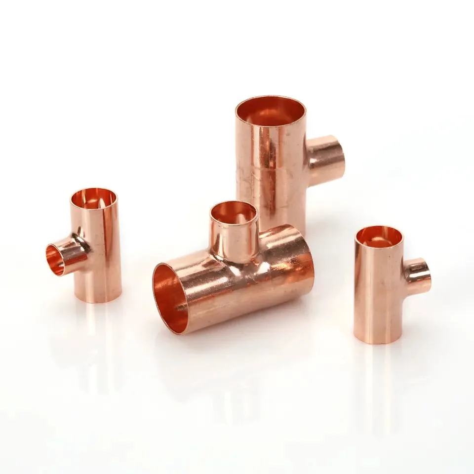 Factory Customization Tee T Shape 1/2&quot; to 4&quot; Multi-Size Copper Pipe Fittings