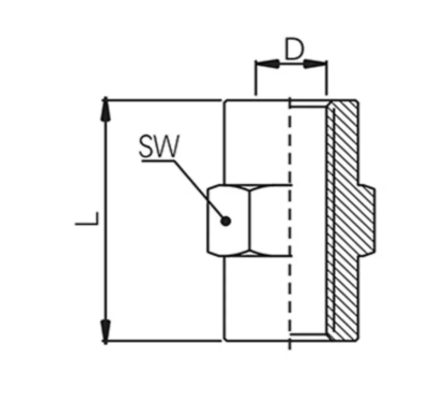 Tty-Yd Copper Male-Female Brass Threads Straight Square Tube Joint Connector