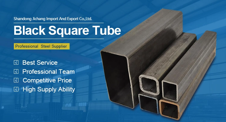 Steel Black Square Tube Ms Steel Square Tube 4X4 Weight Metal Tubing Square Tube