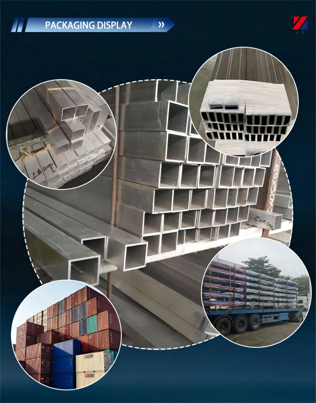 1000-8000 Series Aluminum Alloy Square Tube Extruded Rectangular Tubes Pipes Tubes