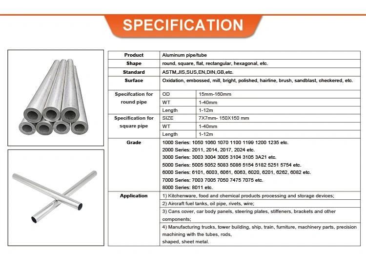 High Quality 3003 5083 6063 7075 Aluminum Tube Spot Aluminum Alloy Tube Large Diameter Tube and Capillary Specifications Complete Wholesale Price