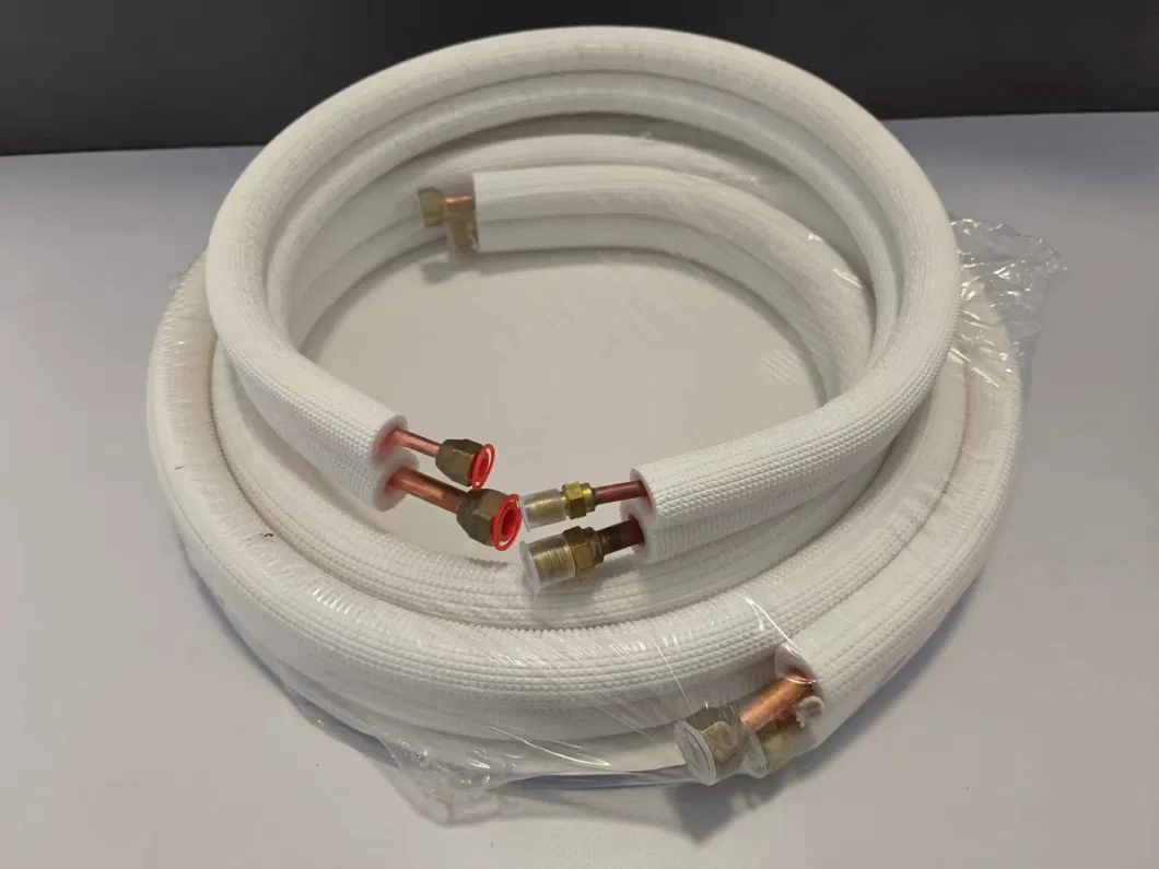 Refrigeration Insulation Copper Pipe White Insulated Coated/Connecting Pipe