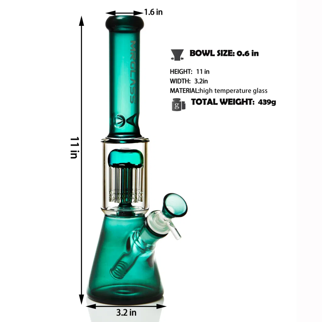 New High Borosilicate Glass Hookah Glass Smoking Tree Percolator Water Pipe