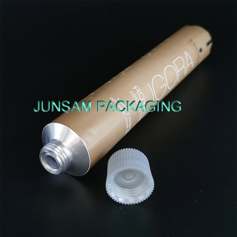 Aluminium Collapsible Tube with M15 Screw Big Cylindrical PE Cap for Antiseptic Cream