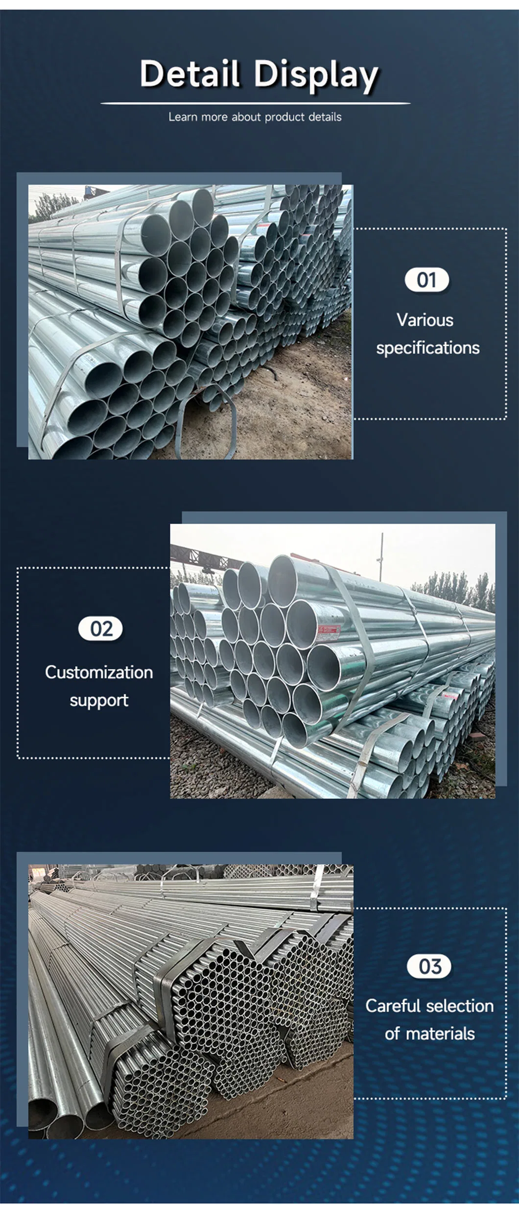 Factory Direct Sale Cold Rolled 60g Zinc 4X4 Galvanized Square Tube Metal Fence Post Square Tube