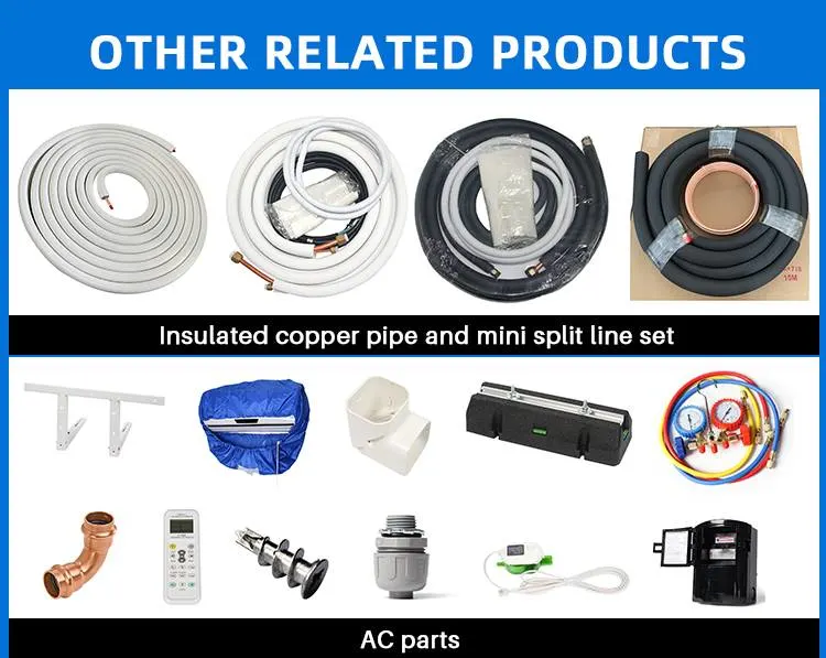 Cu-DLP Copper Pipe Split Conditioning Parts Pair Coil Line Set AC Installation Kit Insulated Copper Tube