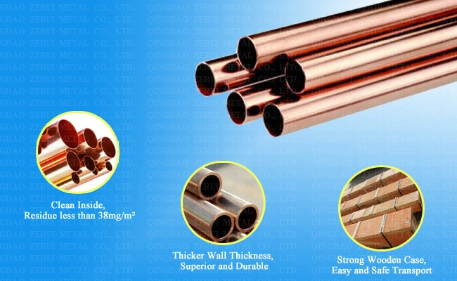 28.58mm Hard Drawn Copper Tubing Pipe for R410A Refrigerant