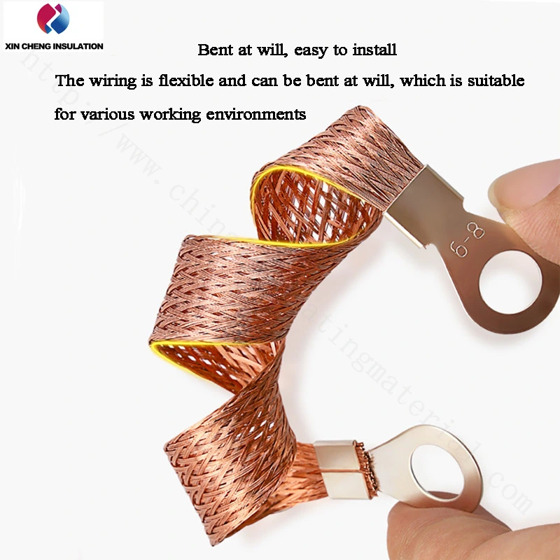 Flexible Tinned Copper Braided Earth Strap for Solar Power