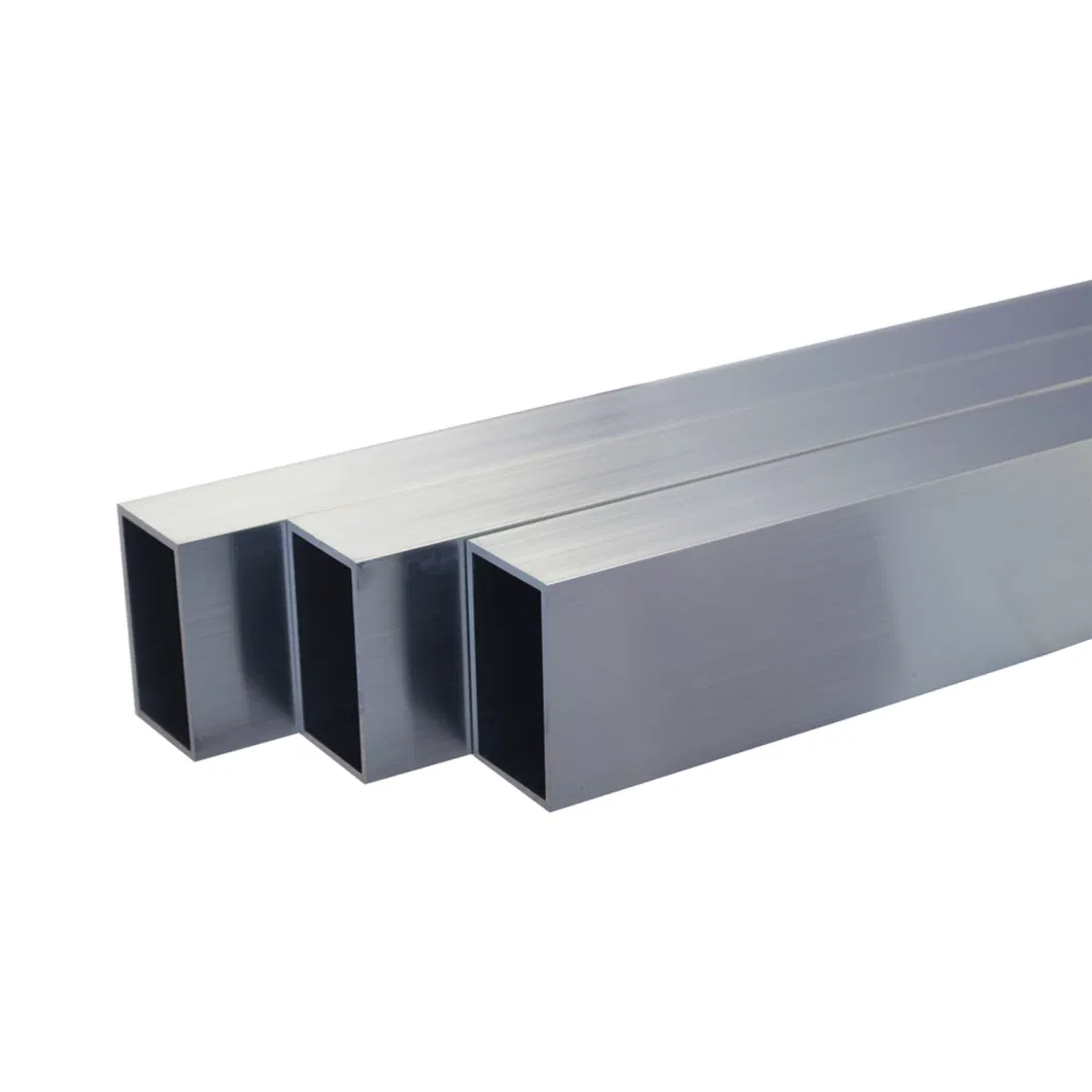 China Supplier 6061 T6 Square Rectangular Aluminum Hollow Tubes