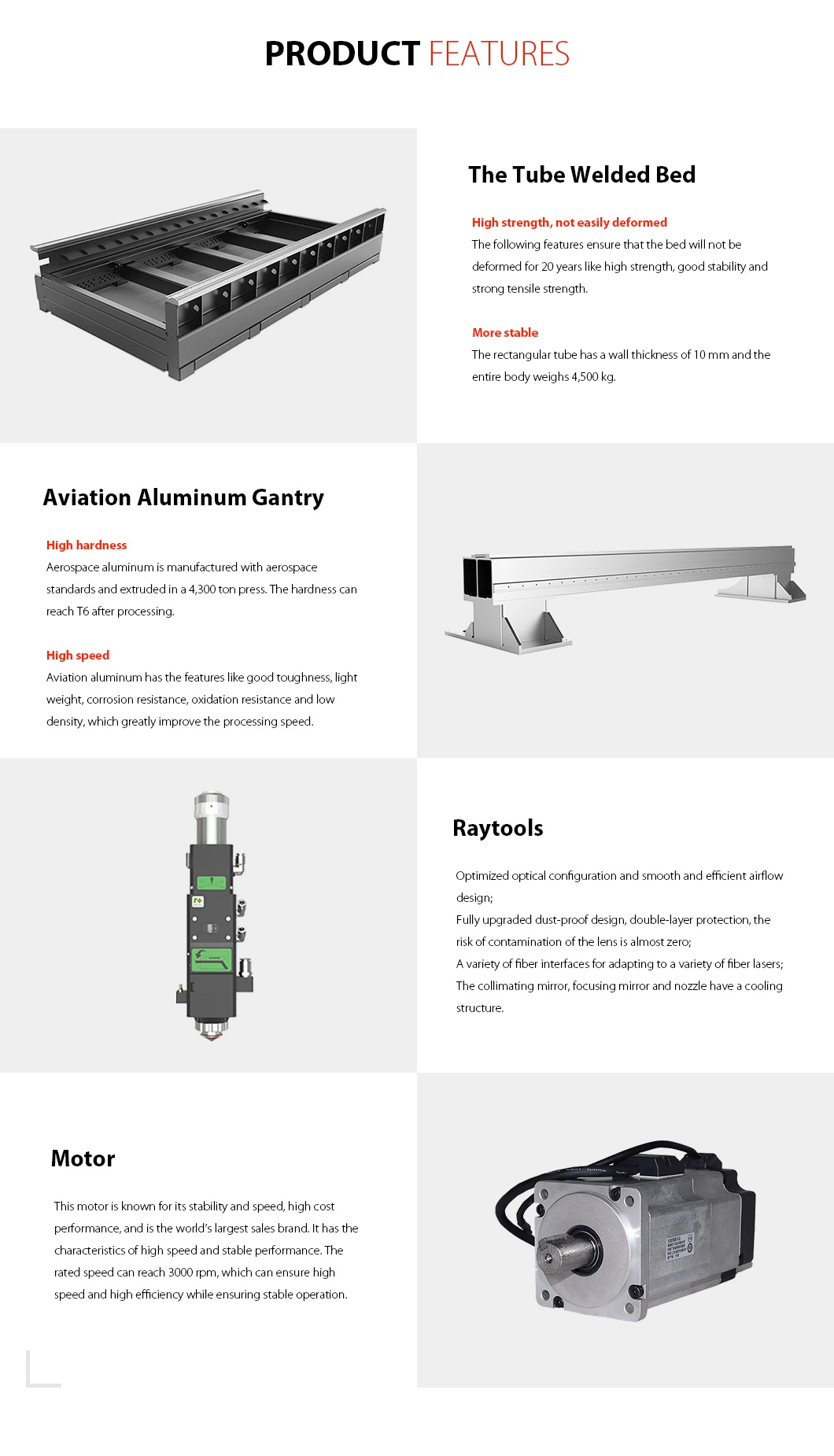 500W CNC Hobby Laser Cutting Laser Cutter Machine for Metal Steel Stainless Steel Aluminum Pipe Tube Cutting