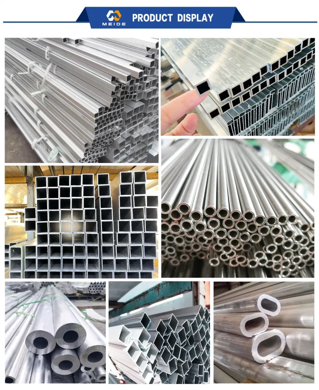 Custom 1070 1080 1200 2014 2017 3005 5005 5A02 6060 6061 6063 High Quality Square Aluminum Extruded Profile Tube Rectangular Aluminum Tube