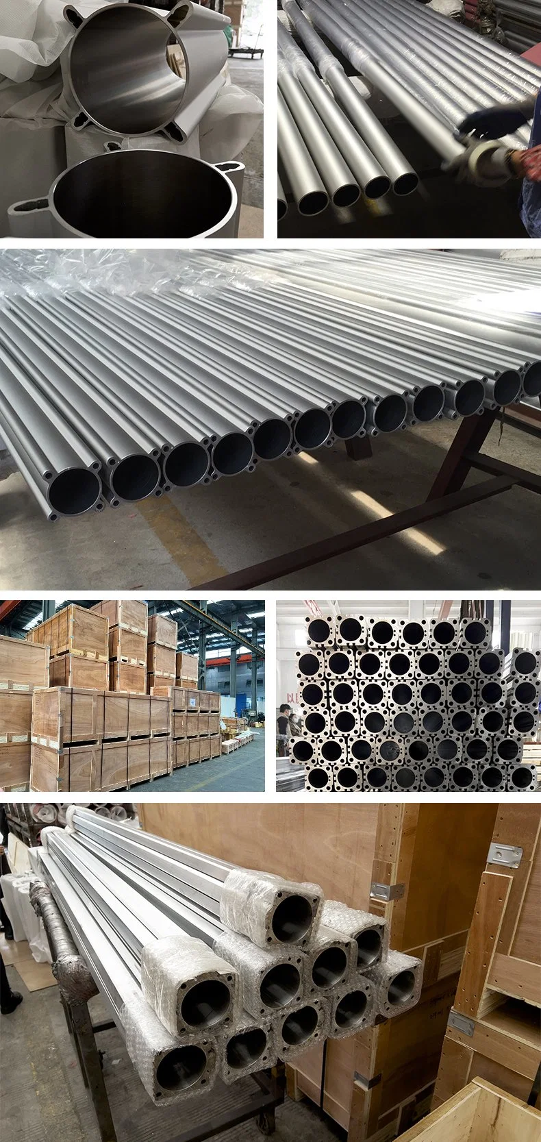 Honed Round Profile Anodized Polished Pipe Extruded Thin Wall Aluminum Telescopic Tube for Pneumatic Cylinder