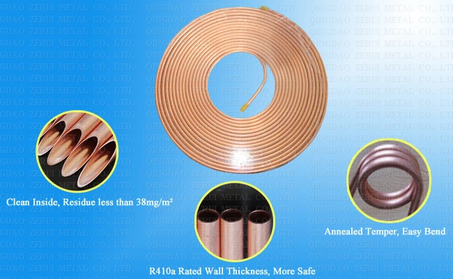 En1057 Annealed Pancake Coil Copper Pipe for Water and LPG Gas