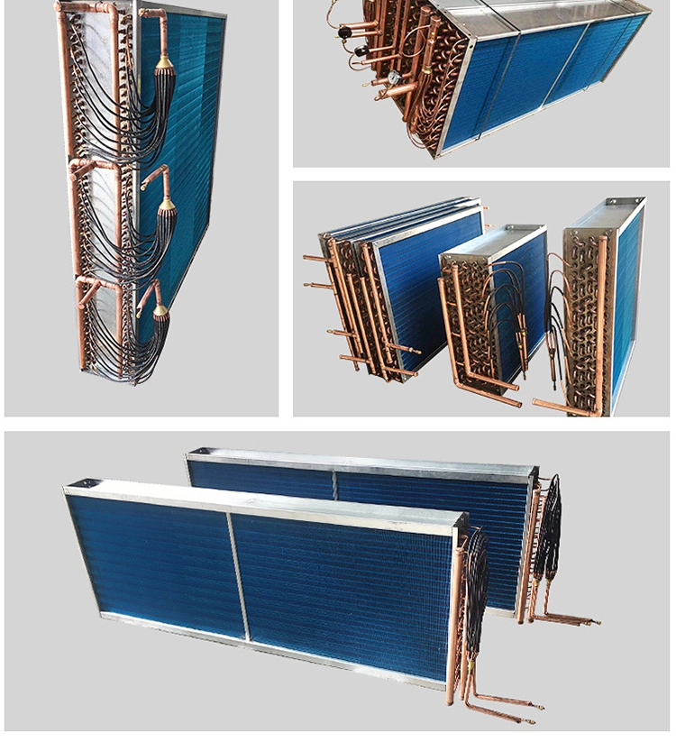 Finned Dehumidifier Condenser Copper Tube Aluminium Refrigeration Parts 3/8&quot; Bare or Inner Grooved Copper Tube 6 Bar