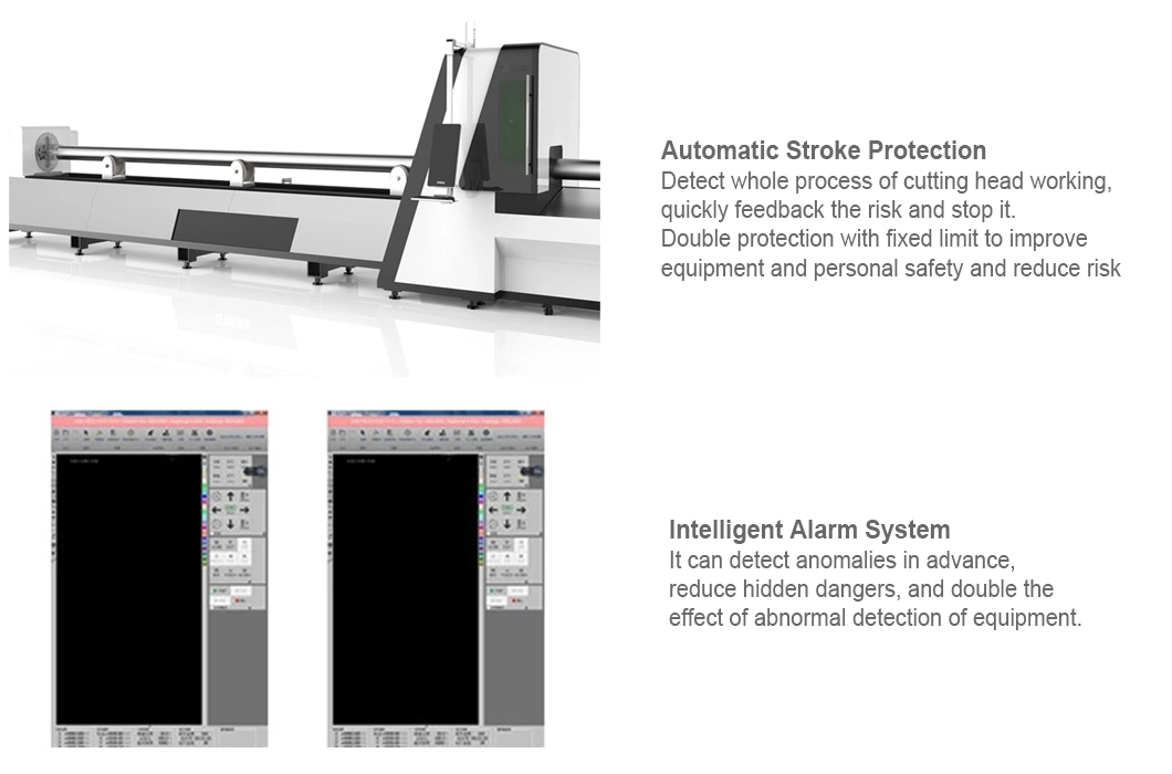 Stainless Steel Aluminum Copper CNC Pipe Fiber Metal Tube Laser Cutting Machine